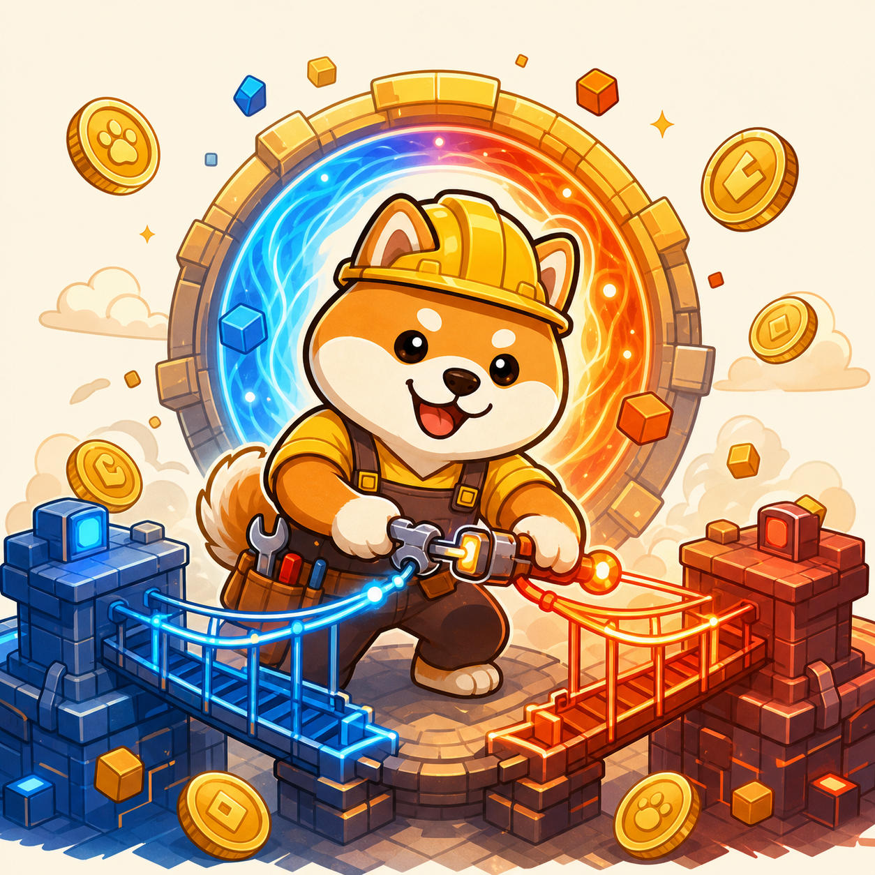 $DUALSHIB cross-chain builder mascot